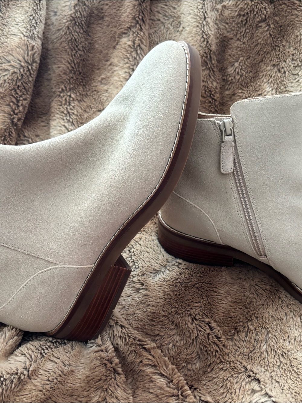 Cole Haan Women’s Waterproof Suede Boots in Light Tan
